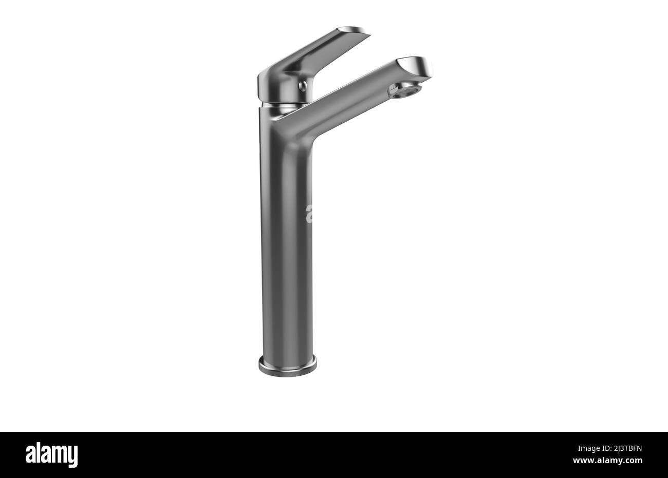 Rubinetto su sfondo grigio chiaro Foto Stock