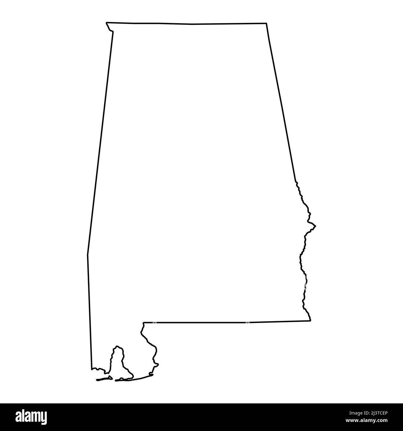 Alabama Shape, stati uniti d'america. Concetto piatto icona simbolo illustrazione vettore . Illustrazione Vettoriale