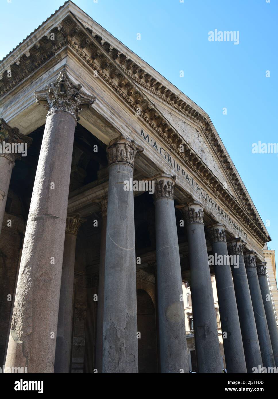 Vista sul pantheon di Roma Foto Stock
