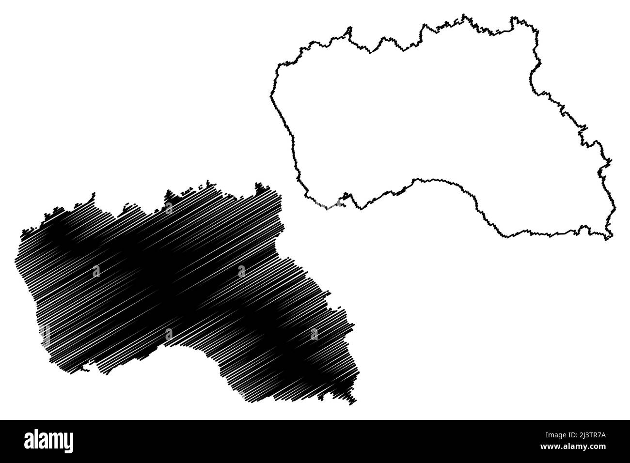 Isola di Santa Maria (arcipelago delle Azzorre, Portogallo, Repubblica portoghese) mappa illustrazione vettoriale, schizza schizzo Ilha la mappa di Isola del Sole Illustrazione Vettoriale