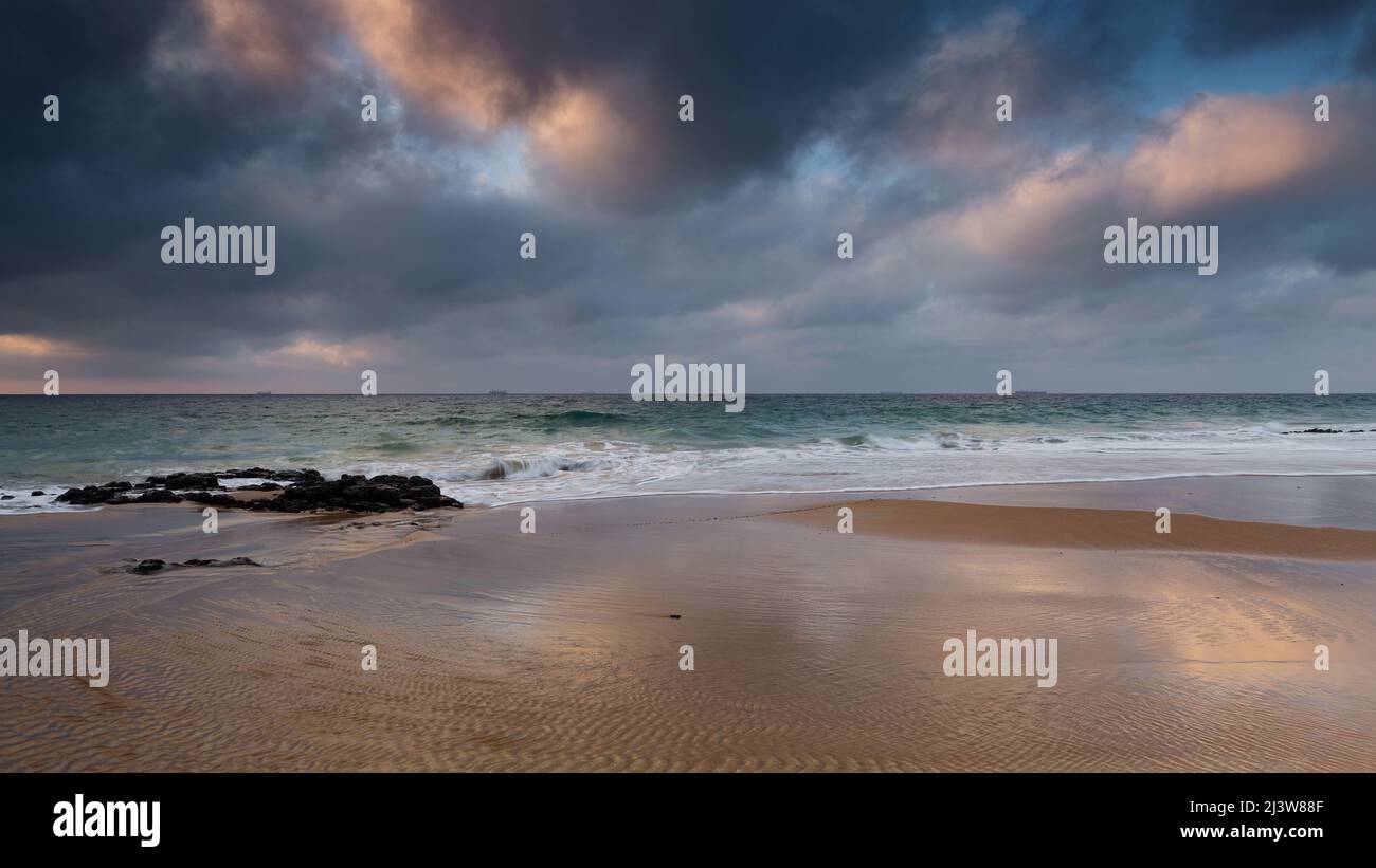 Moody Summer Sunset Rocky Point Bunbury Foto Stock