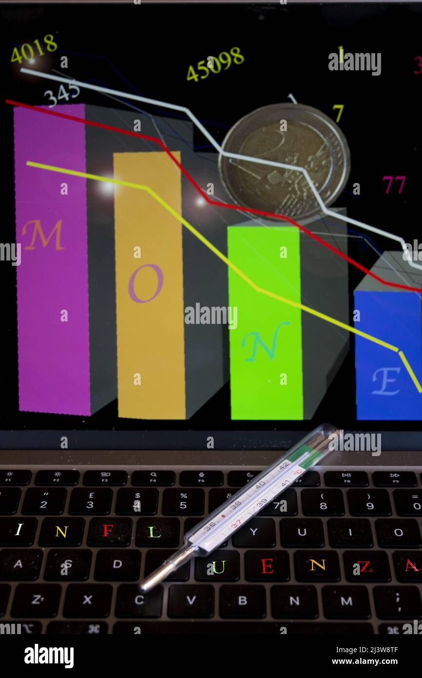 costi sanitari e tendenza analitica dell'influenza stagionale Foto Stock