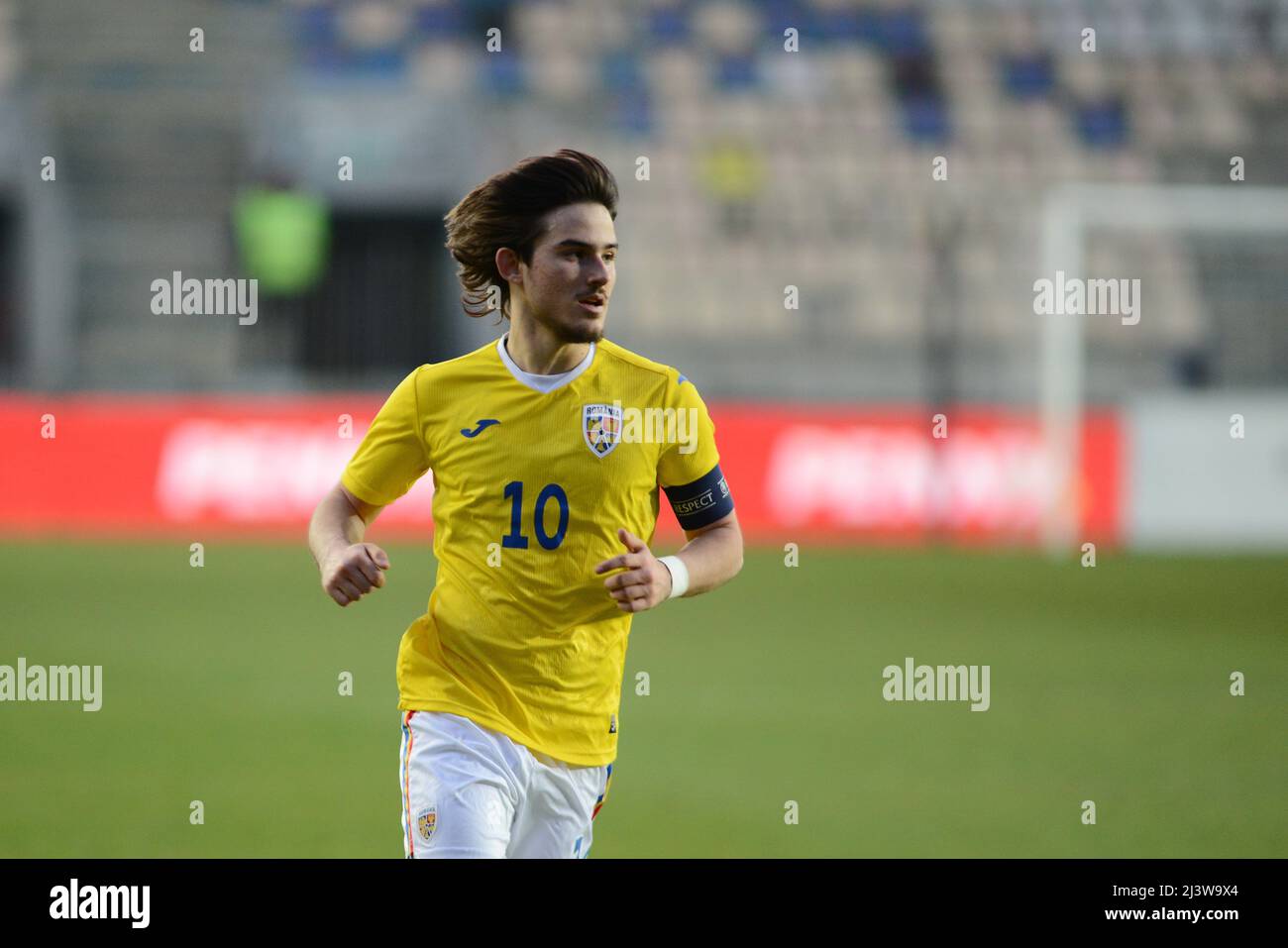 Alexi Pitu in gioco amichevole Romania U20 vs Norvegia U 20 , Stadio Ilie Oana , 24.03.2022,Cristi Stavri Foto Stock