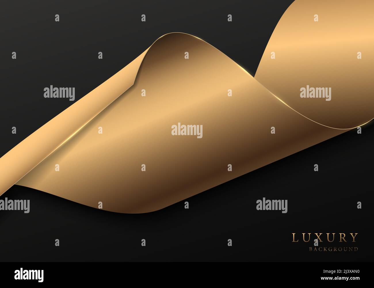 Astratto modello oro volare seta di lusso grafica stile. Design minimo per lo sfondo di utilizzo. Vettore di illustrazione Illustrazione Vettoriale