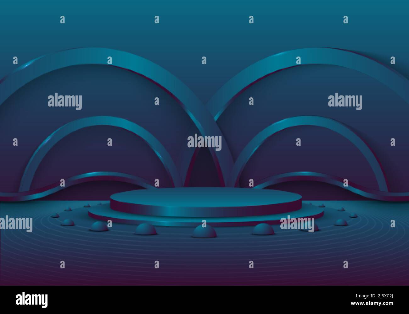 Abstract 3D studio gradient color tech design decorativo artwork. Stile di visualizzazione dello sfondo geometrico moderno. Vettore di illustrazione Illustrazione Vettoriale