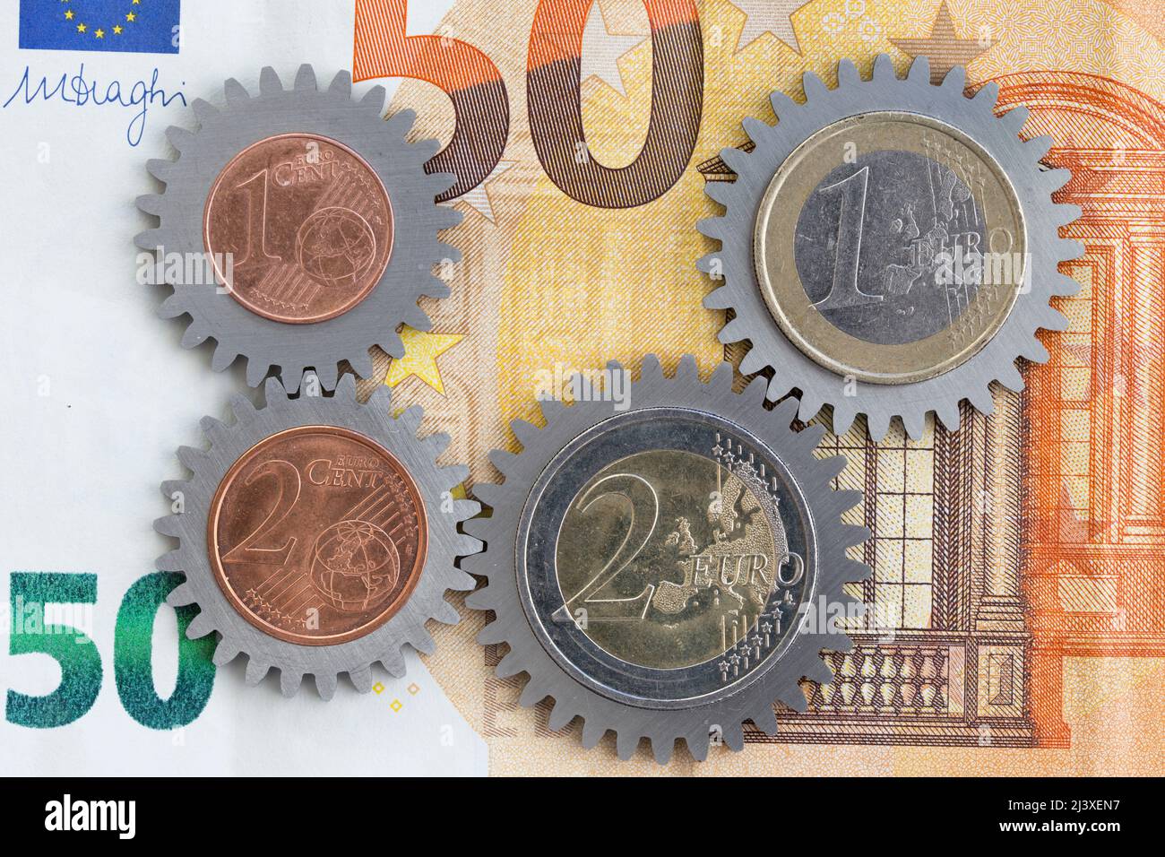 Euro, Euroverbund, Währung Foto Stock