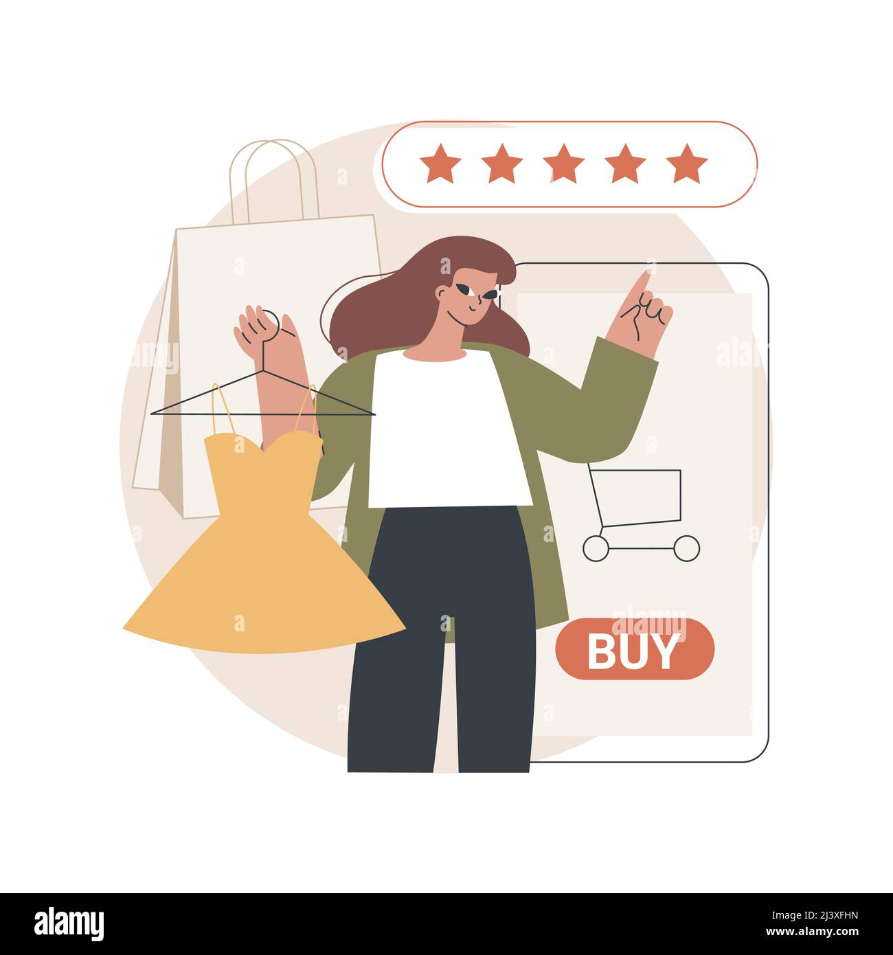 Illustrazione vettoriale del concetto astratto di Clienting. Attività di clienting retail, servizio di successo, vendita personalizzata, soddisfazione delle esigenze del cliente, cliente Illustrazione Vettoriale