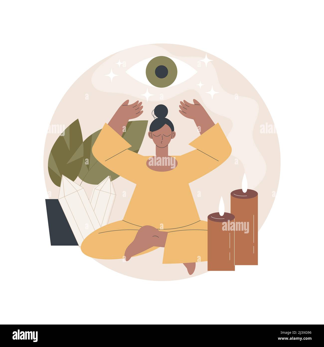 Nuova religione concetto astratto illustrazione vettoriale. Nuovo movimento religioso, spiritualità alternativa, idee e visioni del mondo, dottrina tradizionale, angli Illustrazione Vettoriale