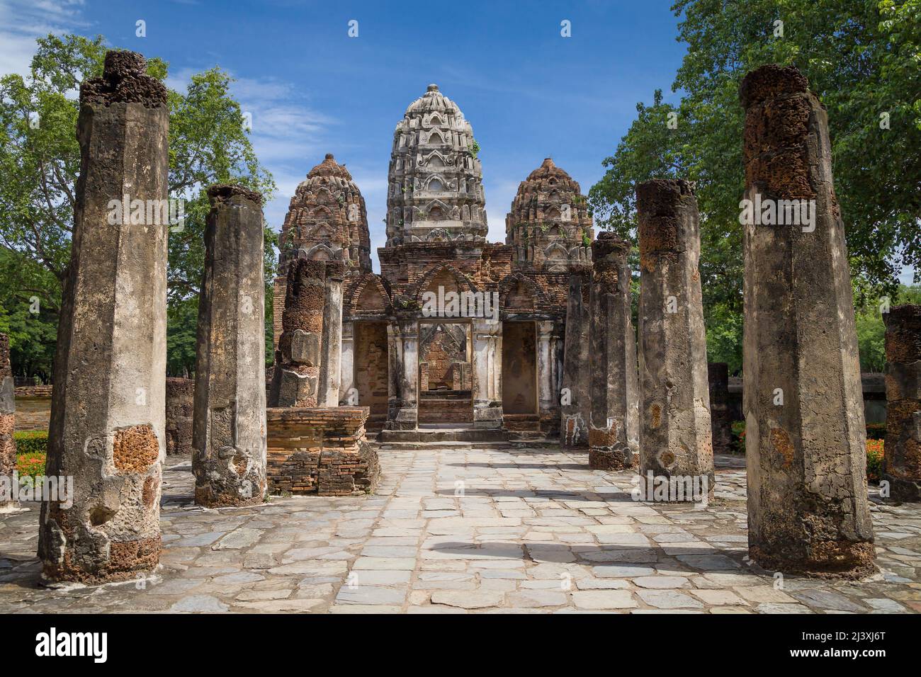 Si Sawan Tempio a Sukhothai, Thailandia. Foto Stock