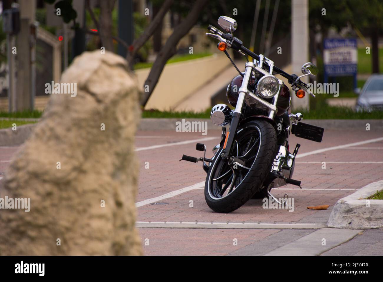 Moto parcheggiate Foto Stock