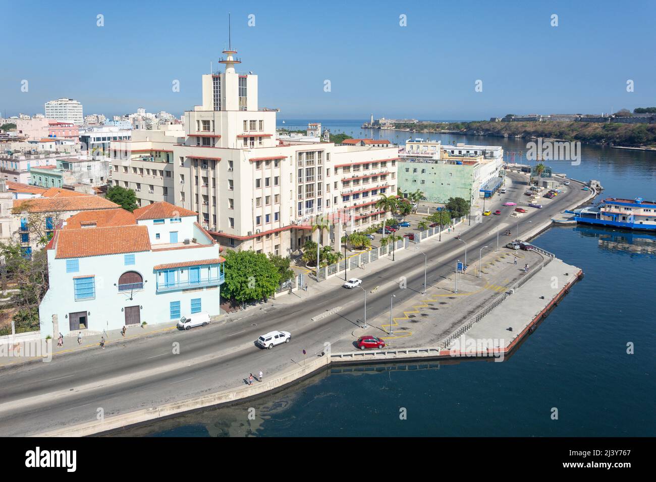 Malecon Avenue (Sea Wall), l'Avana, la Habana, Repubblica di Cuba Foto Stock