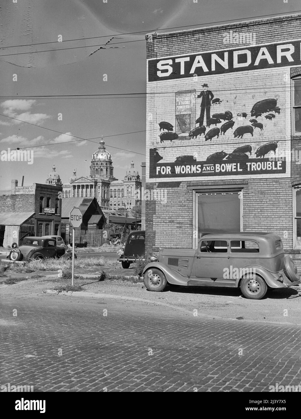 stato capitol dell'Iowa. Des Moines, Iowa, settembre 1939 Foto Stock