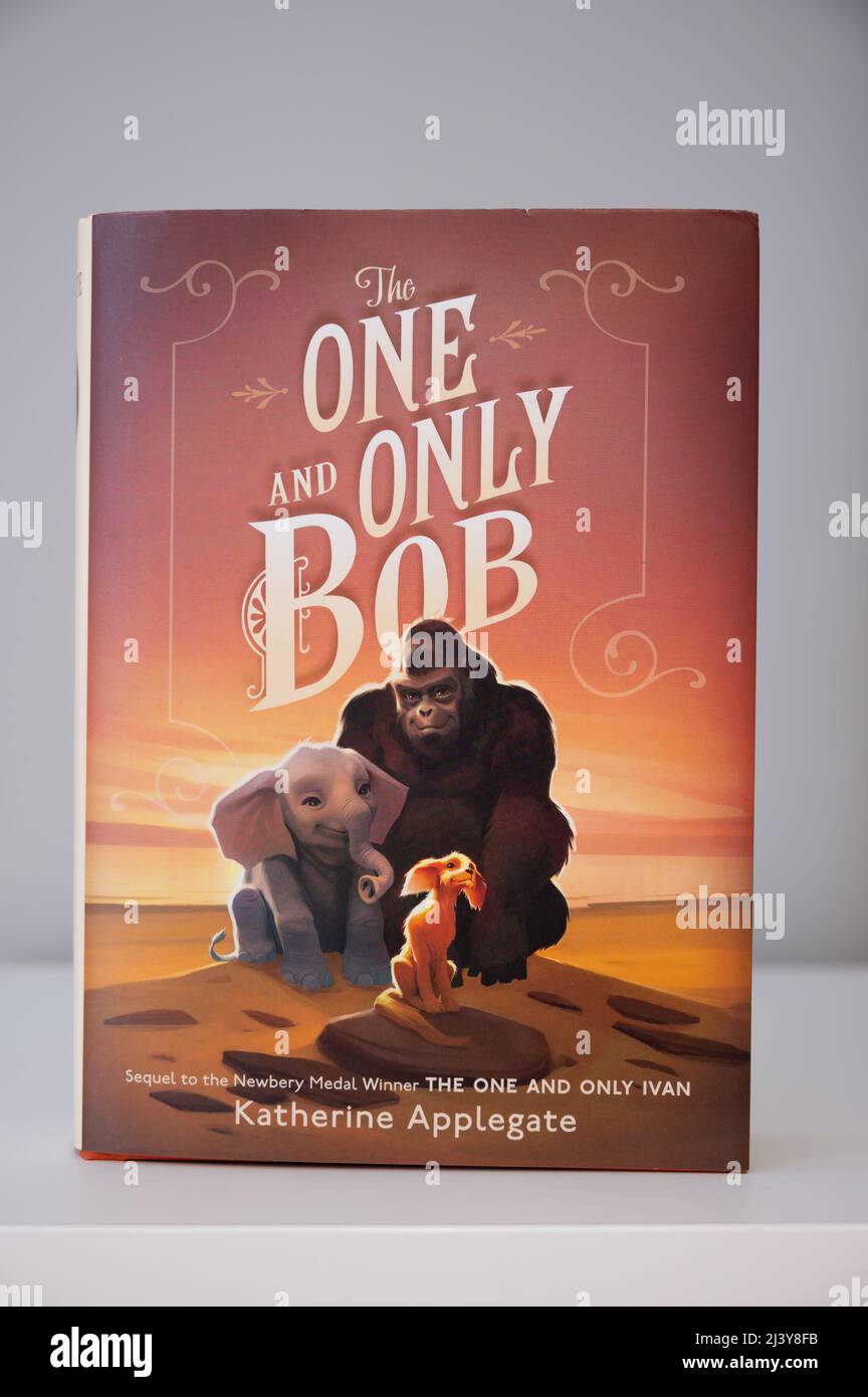 Calgary, Alberta - 9 aprile 2022: L'unico e unico romanzo per bambini di Bob scritto da Katherine Applegate. Foto Stock