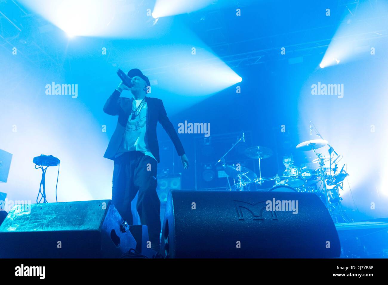 9 aprile 2022, Roma, Italia: Samuel (Umberto Romano) della banda Subsonica durante il concerto â€œMicrochip temporale Club Tourâ€.Palatlantico.Roma, Italy.March 10, 2022 (Credit Image: © Roberto Bettacchi/Pacific Press via ZUMA Press Wire) Foto Stock