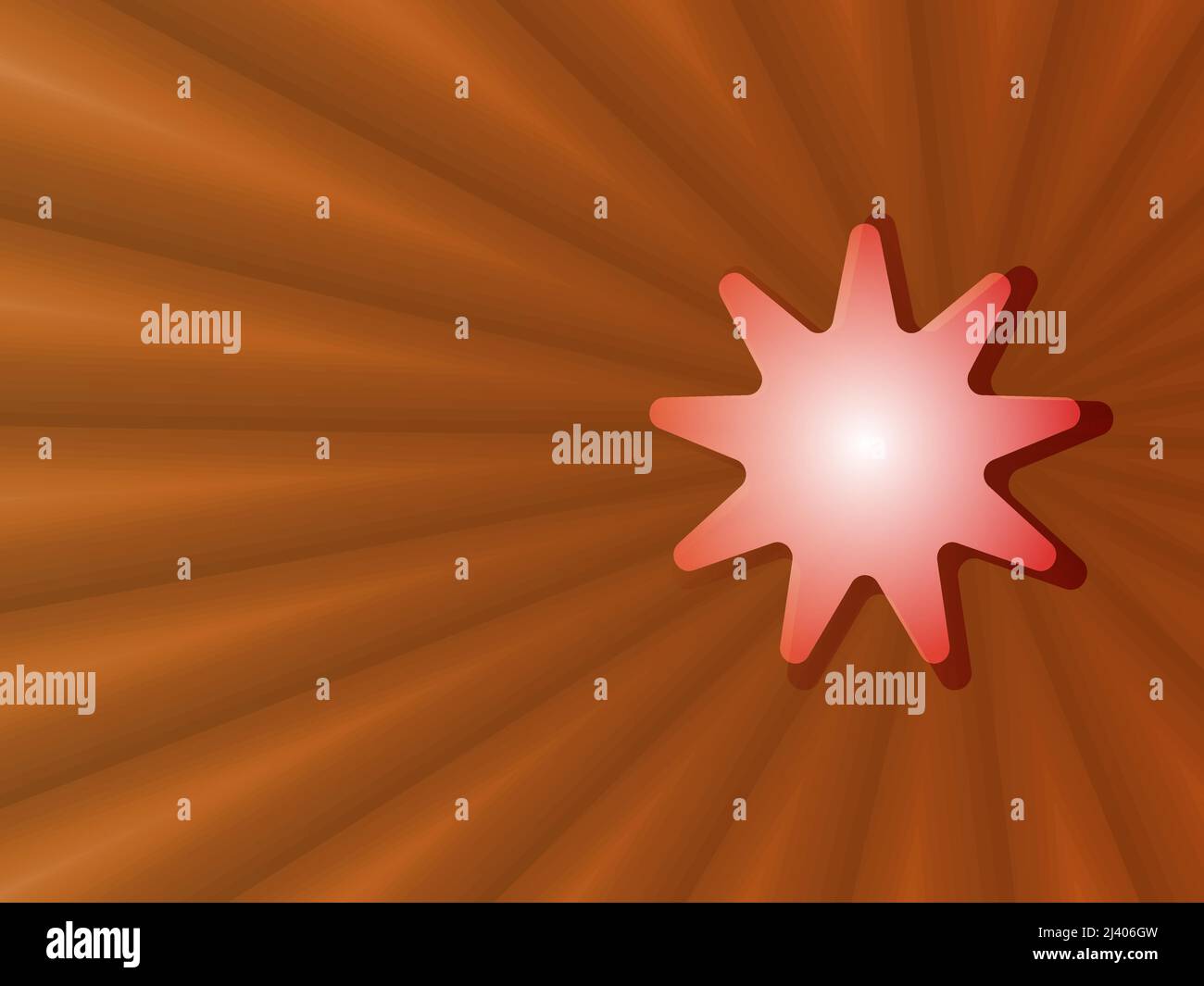 Sfondo astratto Sunbeam bolla stella etichetta carta da parati poster modello illustrazione vettoriale Illustrazione Vettoriale