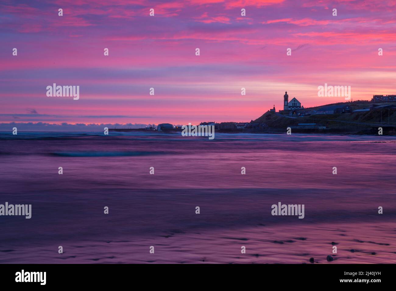 l'estuario di banff si affaccia su macduff aberdeenshire scozia. Foto Stock