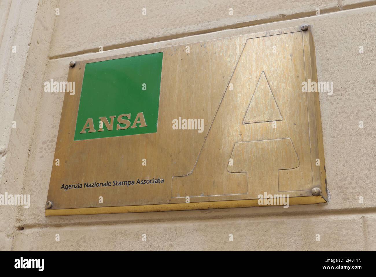 SEGNO DI ANSA. AGENZIA STAMPA NAZIONALE ASSOCIATA Foto Stock