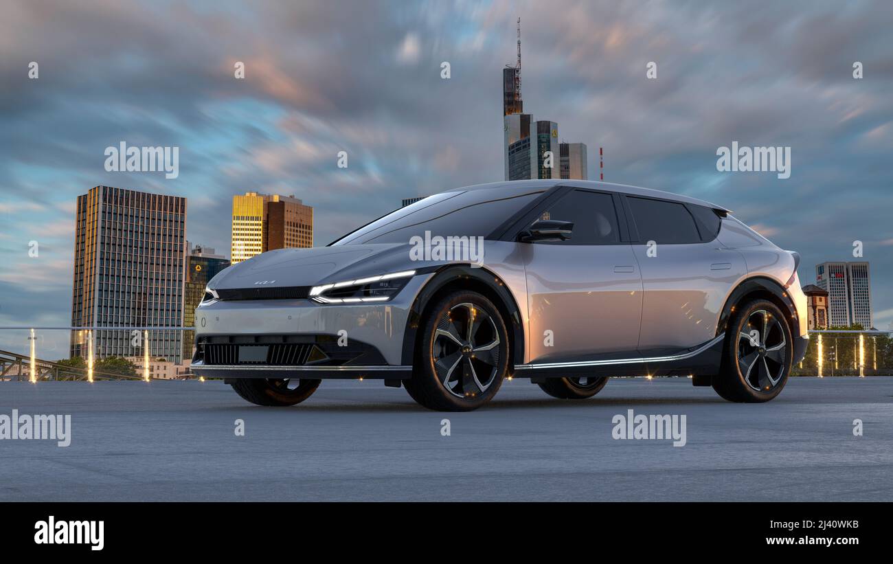 Kia EV6 vince il titolo Car of the Year 2022 Foto Stock