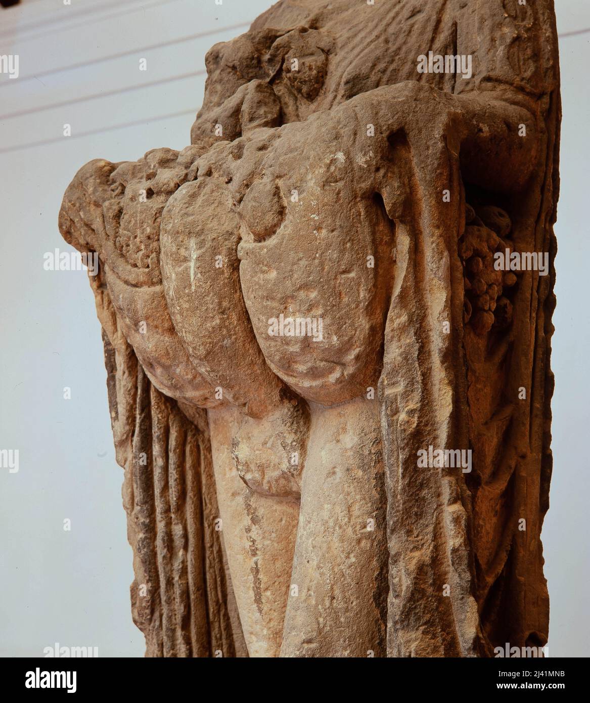 Scultura griega de Priapo. Museu d'Arqueologia de Catalunya. Foto Stock