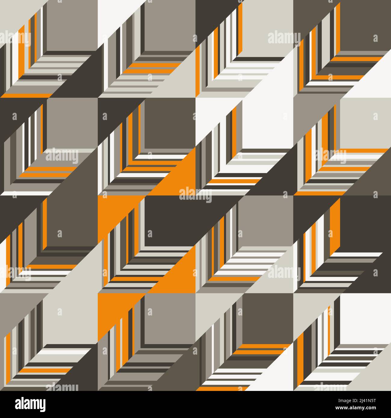 Disegno vettoriale astratto realizzato con varie forme geometriche ed elementi. Grafica geometrica per poster, copertina, arte, presentazione, stampe Illustrazione Vettoriale