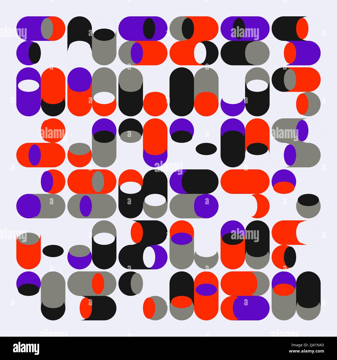 Disegno vettoriale astratto realizzato con varie forme geometriche ed elementi. Grafica geometrica per poster, copertina, arte, presentazione, stampe Illustrazione Vettoriale