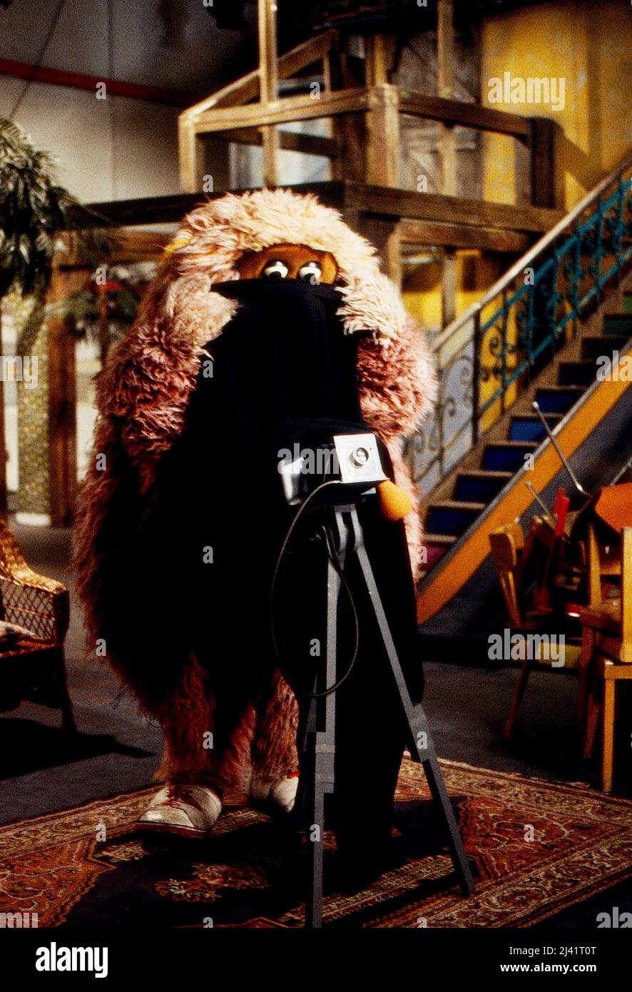 Sesamstraße, deutsche Ausgabe, Deutschland 1980, Charakter: Samson al Fotograf. Foto Stock