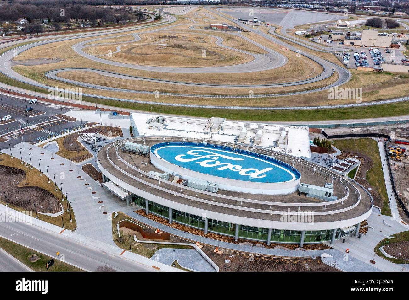 Ford Test Track, Ford Experience Center, Ford Motor Company, Dearborn, MI, USA Foto Stock