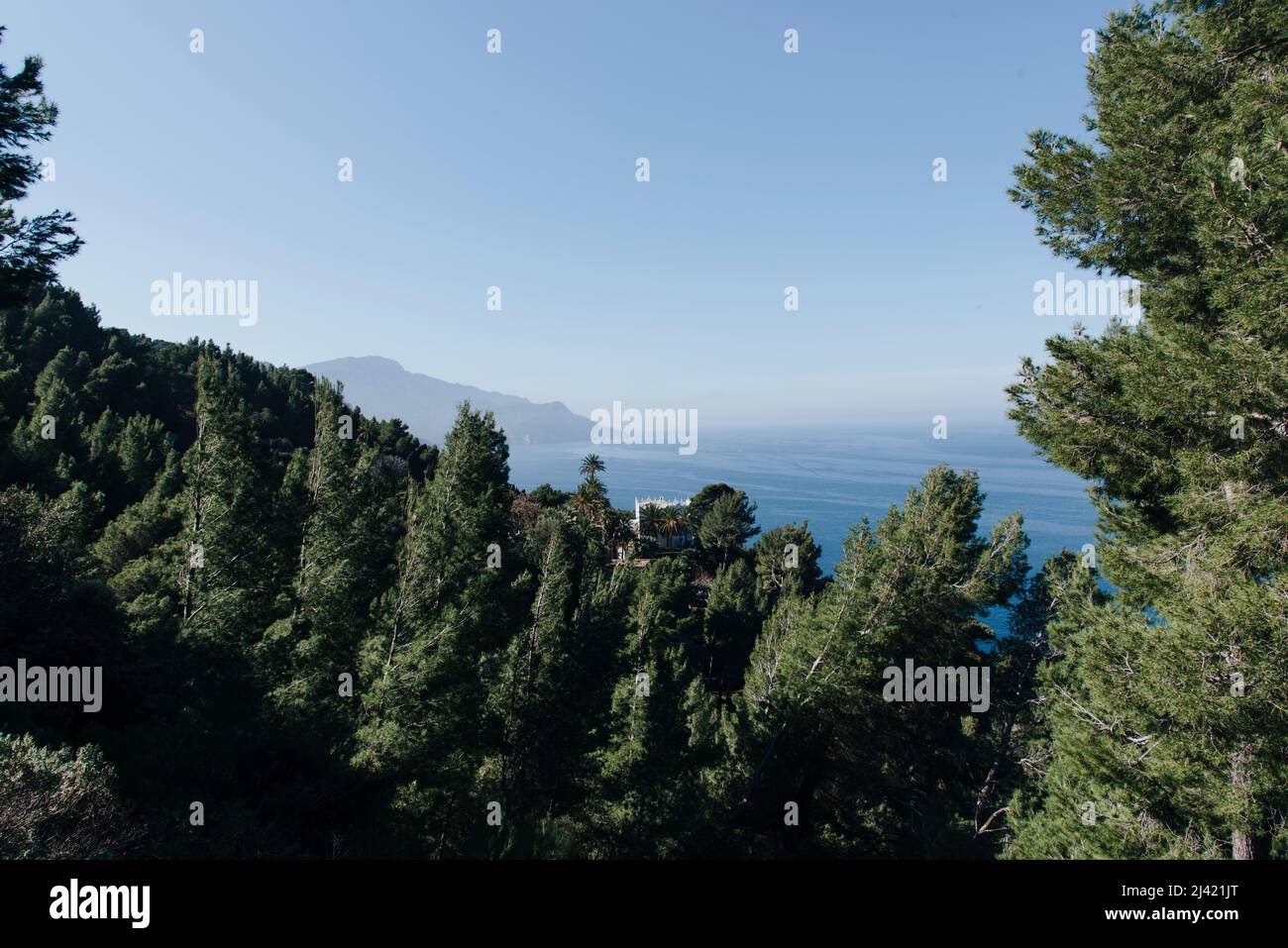 Paesaggi di Maiorca dalla serra de tramuntana. Foto Stock
