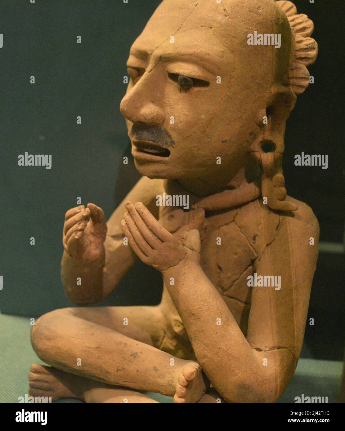 Personaggio di ceramica dell'uomo. Museo della Penn state University Foto Stock