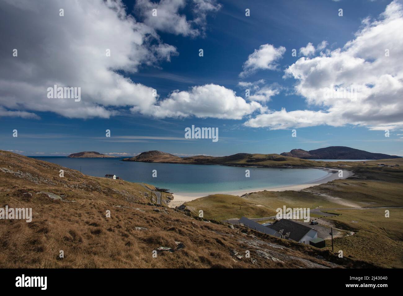 Barra - terra e cielo nelle Ebridi. Foto Stock
