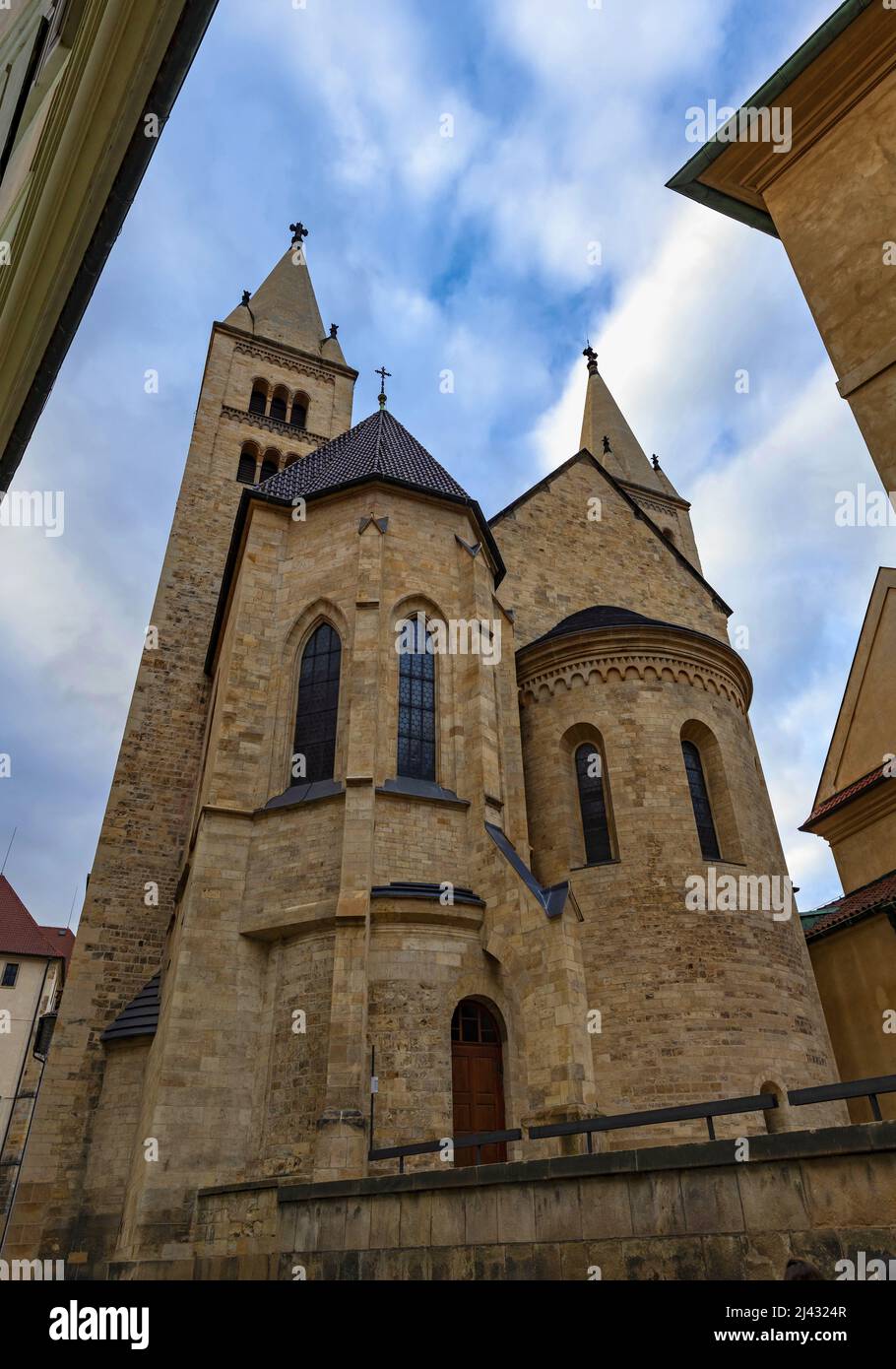 Basilica di San Giorgio e a Praga Foto Stock