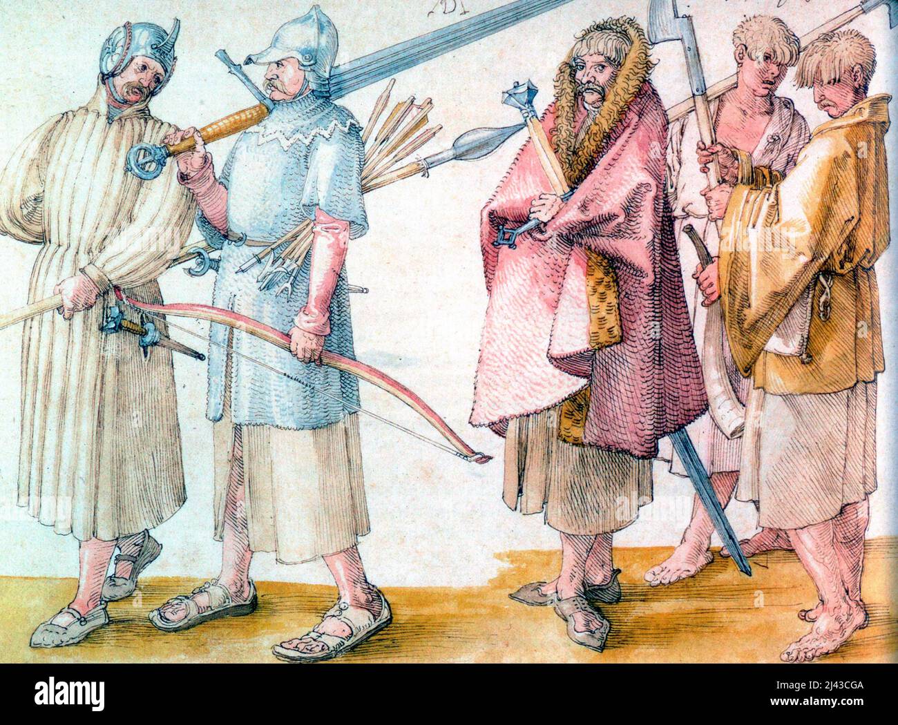 Vetro e cerna irlandesi. Disegno di Albrecht Durer, 1521 Foto Stock