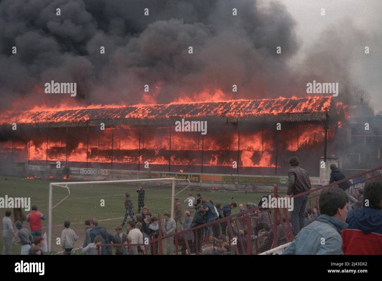 Bradford City Fire Disaster alla Valley Parade 1985 Foto Stock
