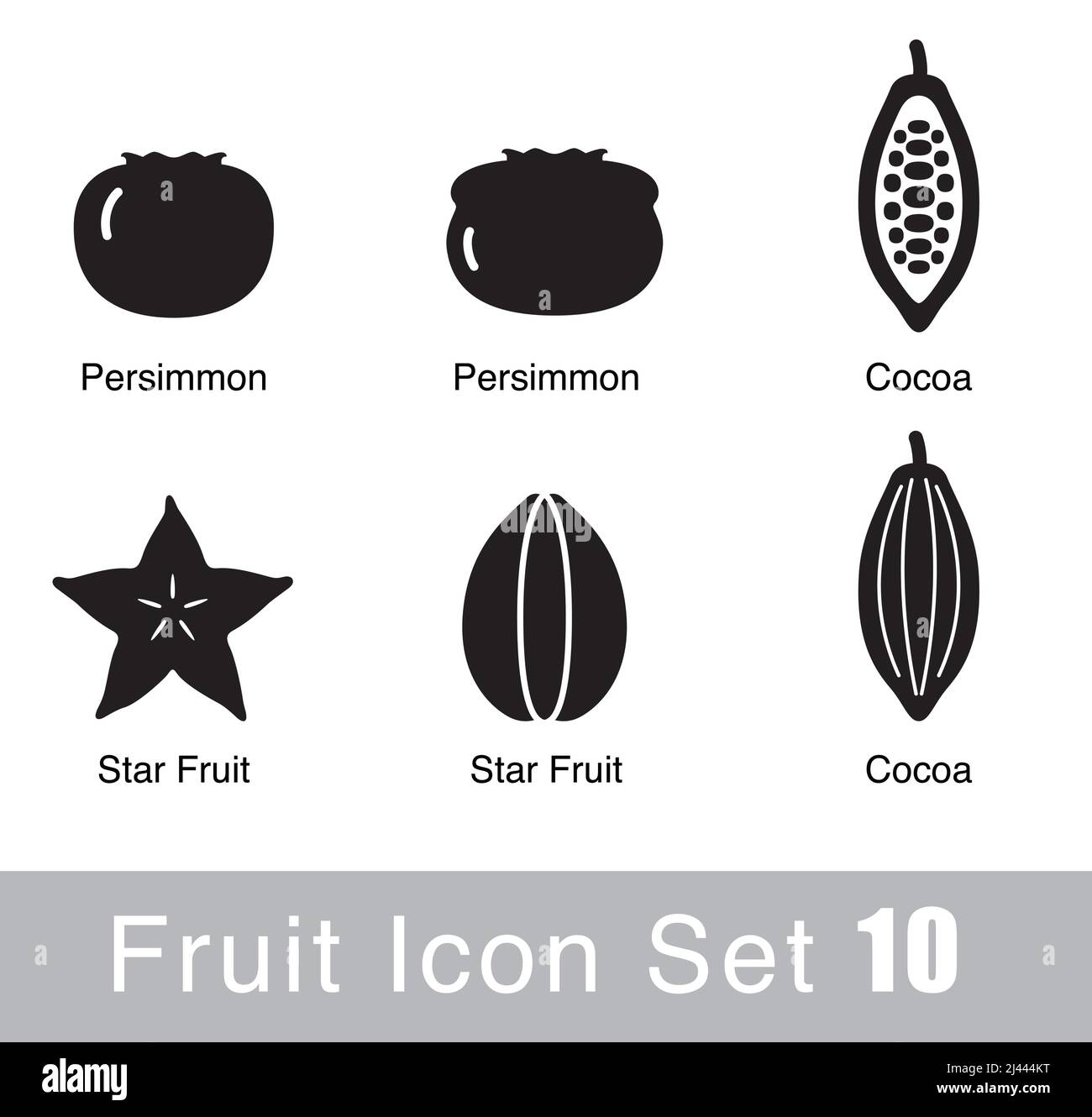 Set di disegno icona frutta, illustrazione vettoriale Illustrazione Vettoriale