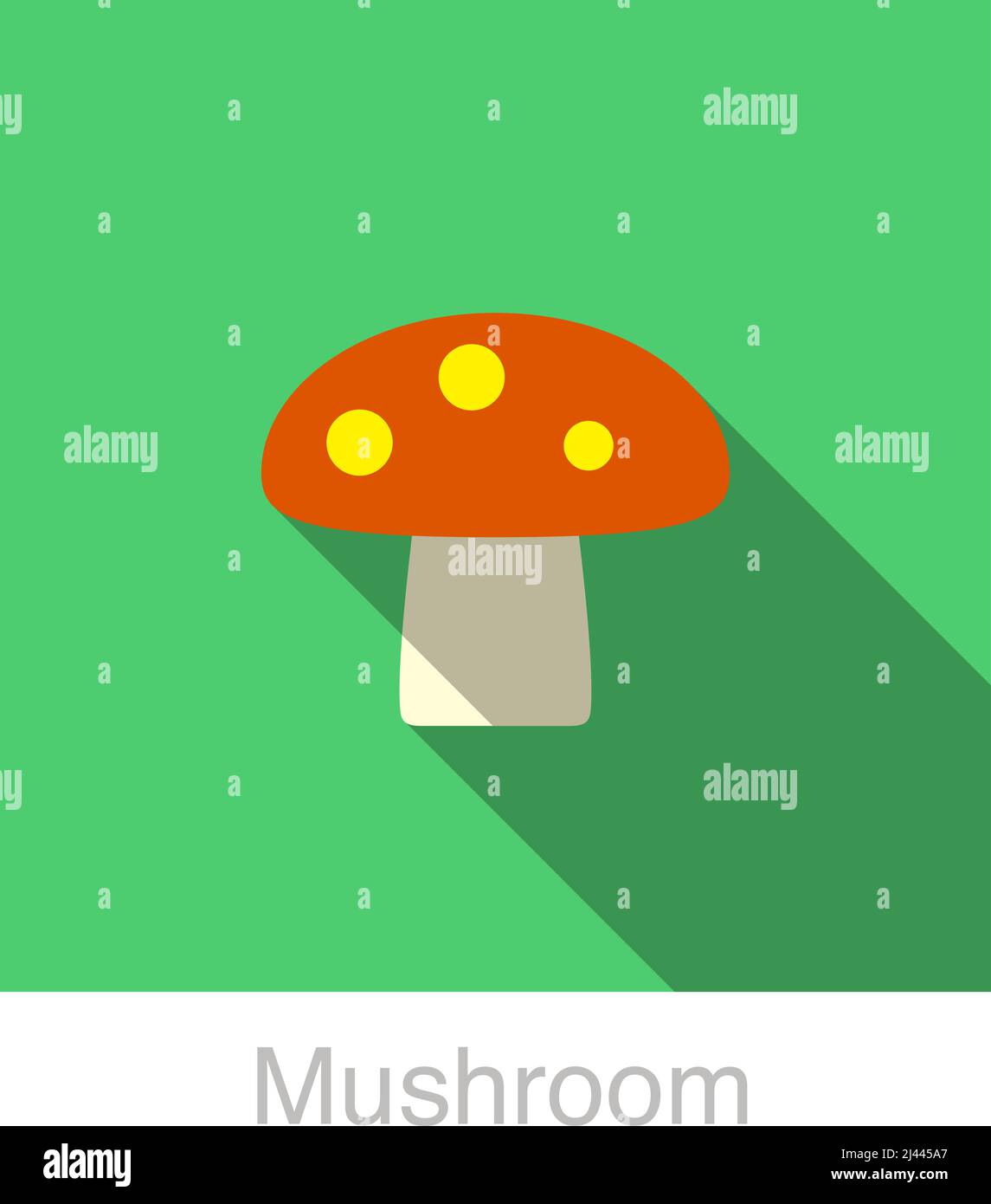 Cibo a fungo piatto design icona illustrazione vettoriale Illustrazione Vettoriale