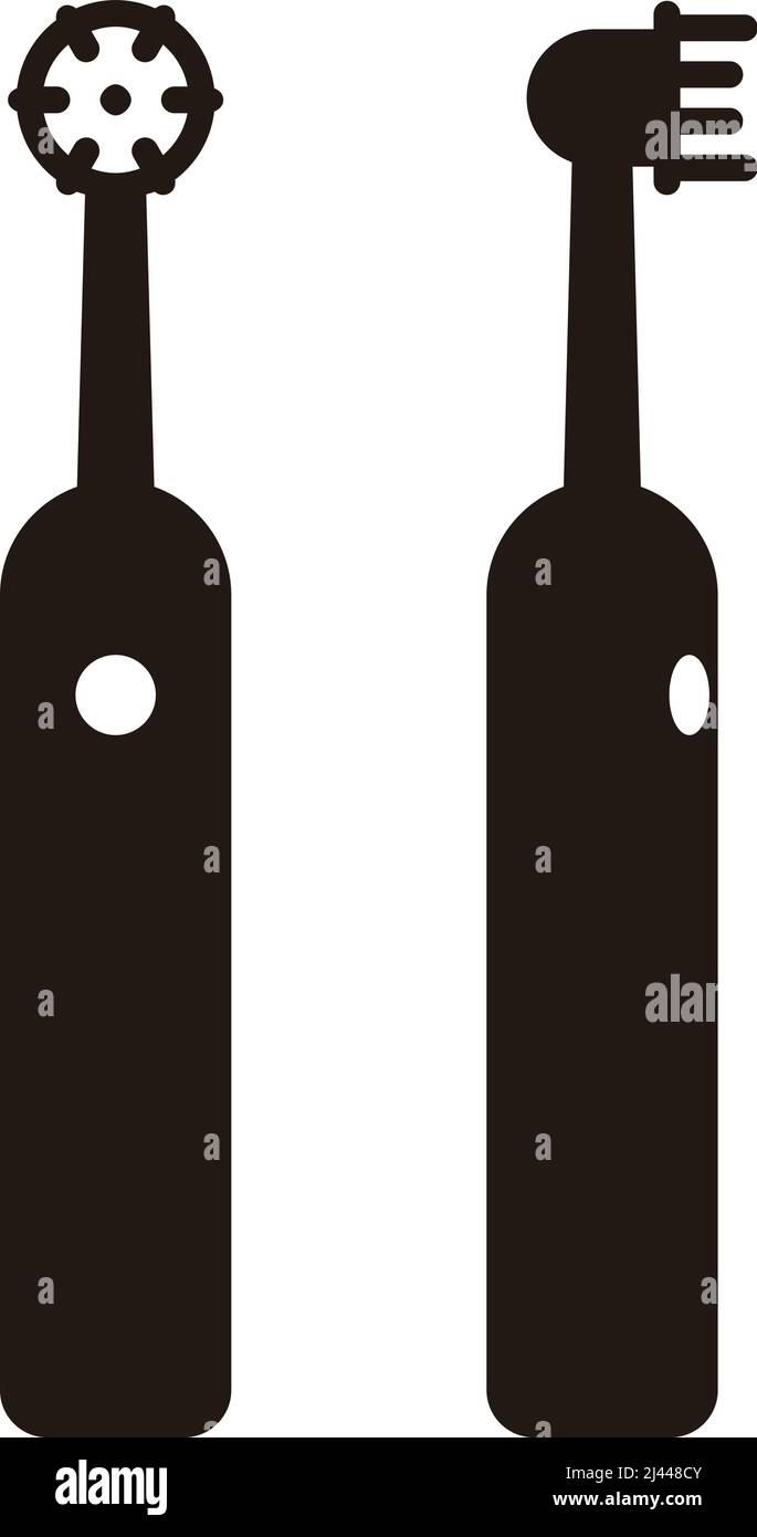 Icona dello spazzolino elettronico, illustrazione vettoriale Illustrazione Vettoriale