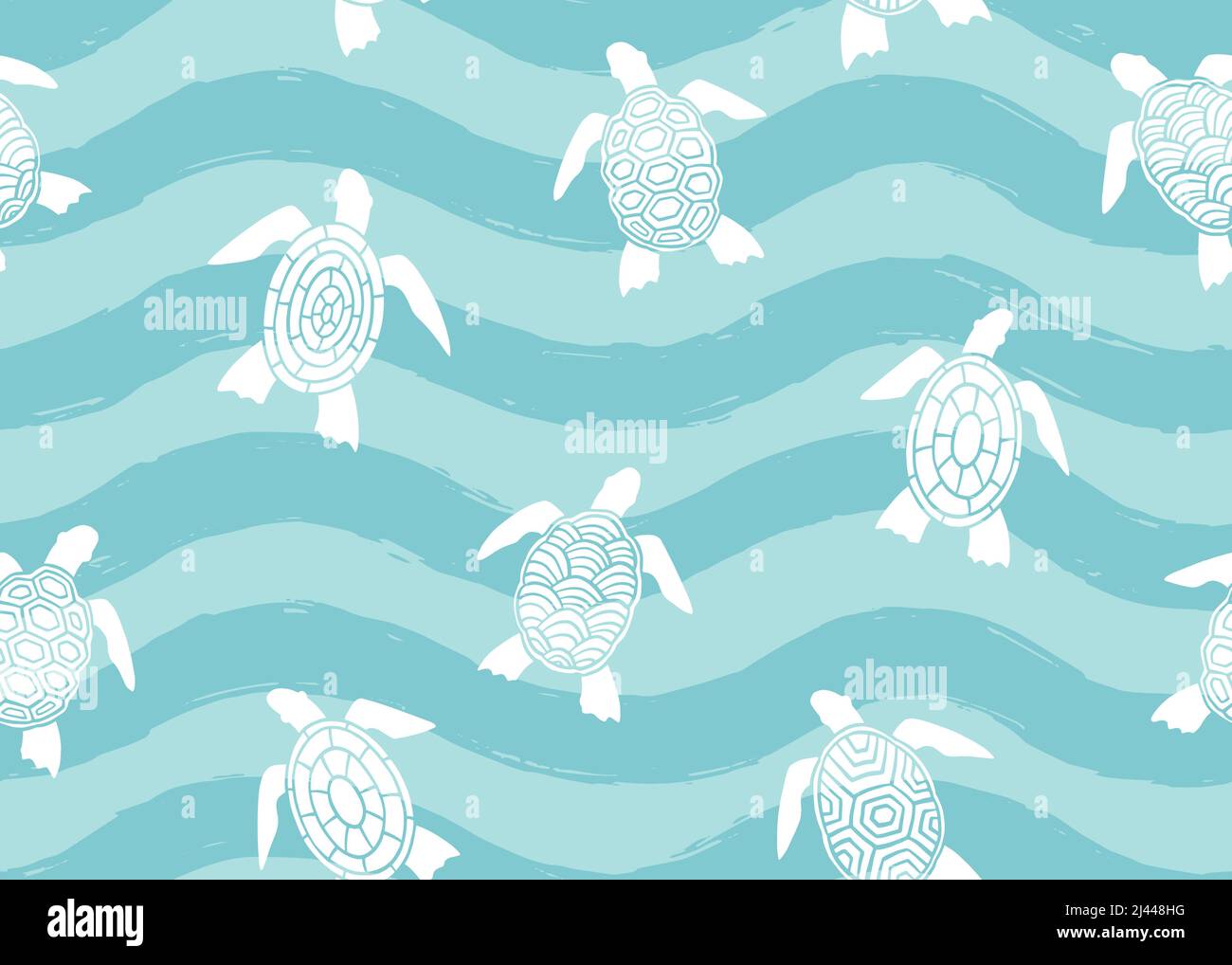Tartaruga di mare con motivo senza cuciture a guscio astratto. Sfondo dell'illustrazione vettoriale. Illustrazione Vettoriale