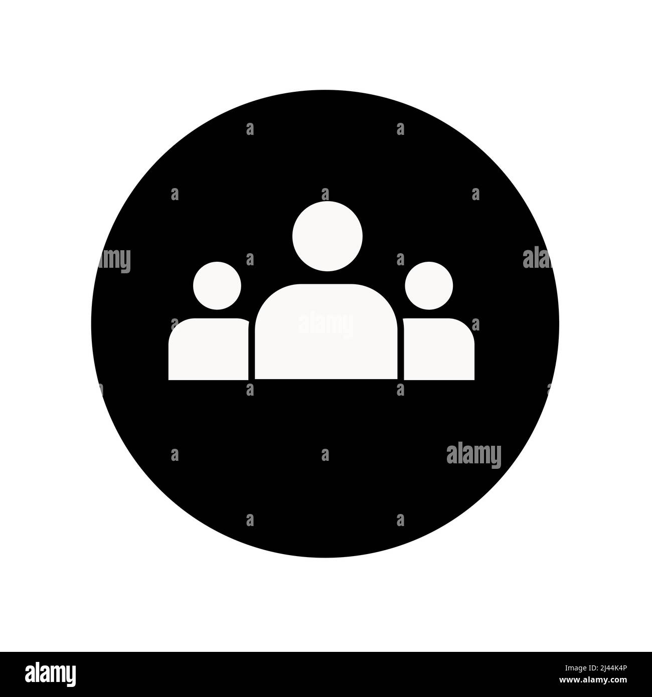 icona glyph di 3 persone. Stile semplice e solido. Multiutente, cerchio, gruppo, persona, concetto di servizio. Simbolo di folla. Illustrazione Vettoriale