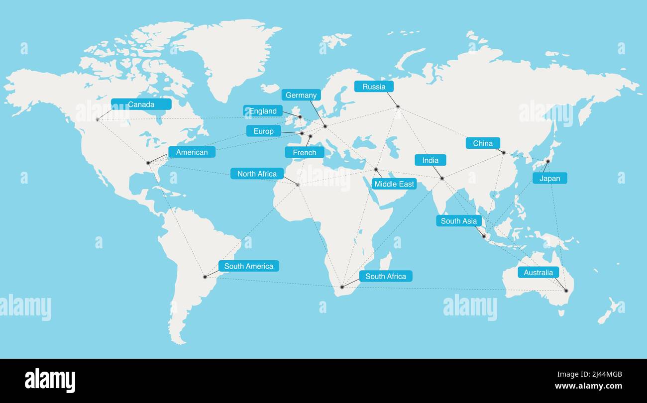 World Wide Internet rete mesh. Le comunicazioni sociali dello sfondo. Mappa terrestre. Illustrazione Vettoriale Illustrazione Vettoriale