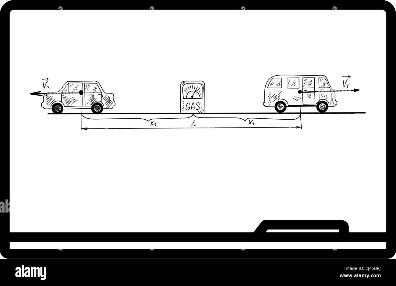 Icona Classroom Blackboard. Design di contorni in grassetto con larghezza traccia modificabile. Illustrazione vettoriale. Illustrazione Vettoriale