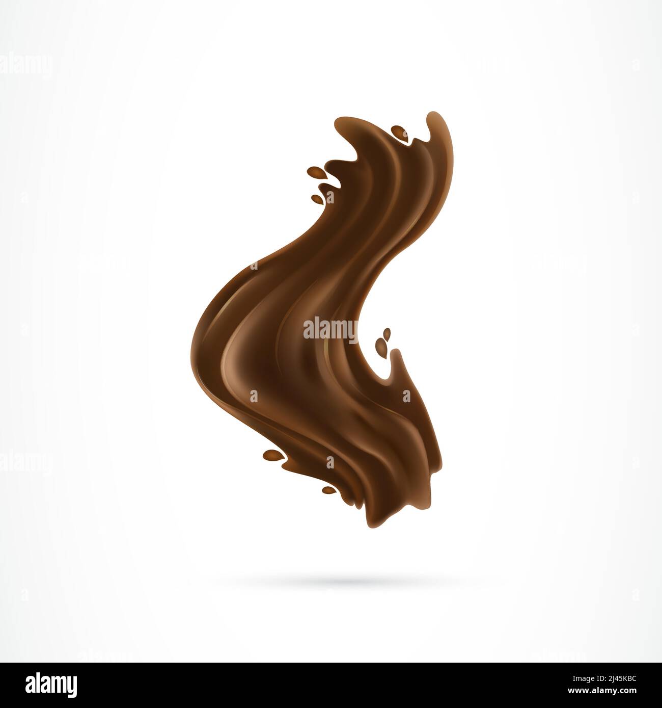 Immagine della macchia di vernice marrone. Trickle, colorazione, cioccolato. Concetto di pittura. Può essere utilizzato per argomenti come arte, pittura, web design. Illustrazione Vettoriale