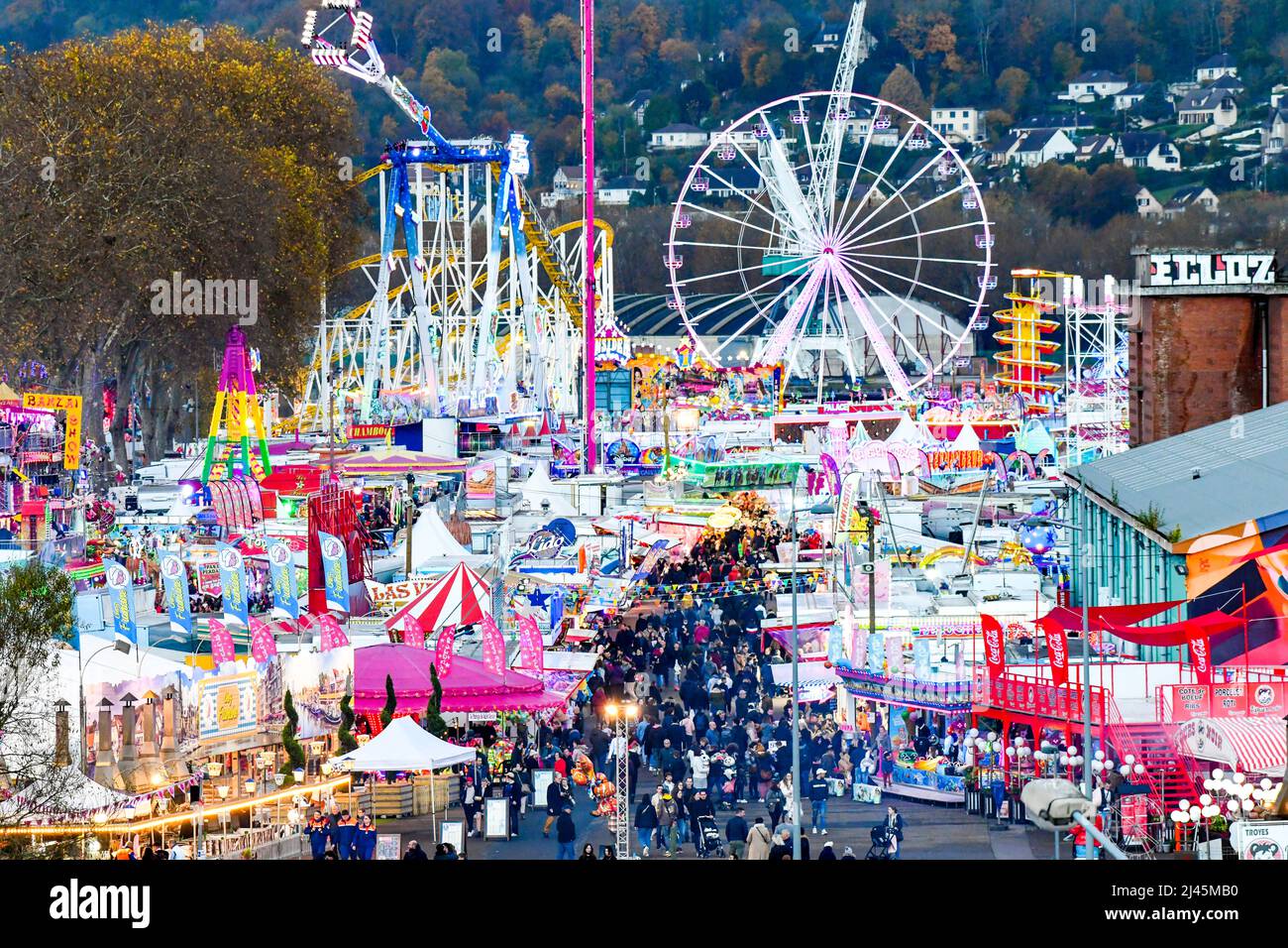 Rouen (Normandia, Francia settentrionale): Fiera di viaggio di Saint-Roman Foto Stock
