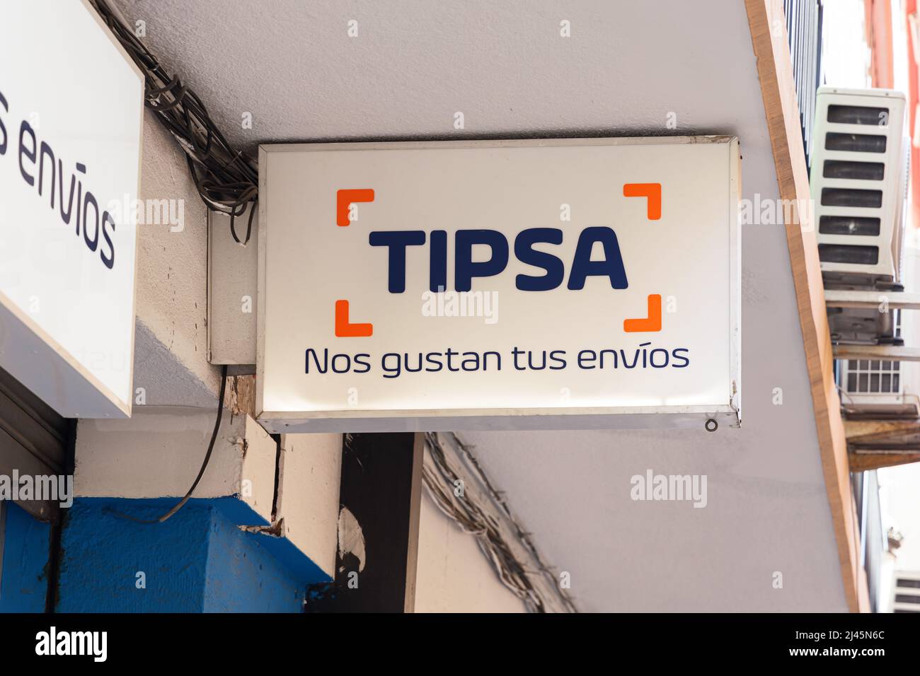 VALENCIA, SPAGNA - 07 APRILE 2022: Tipsa è una società di logistica spagnola Foto Stock