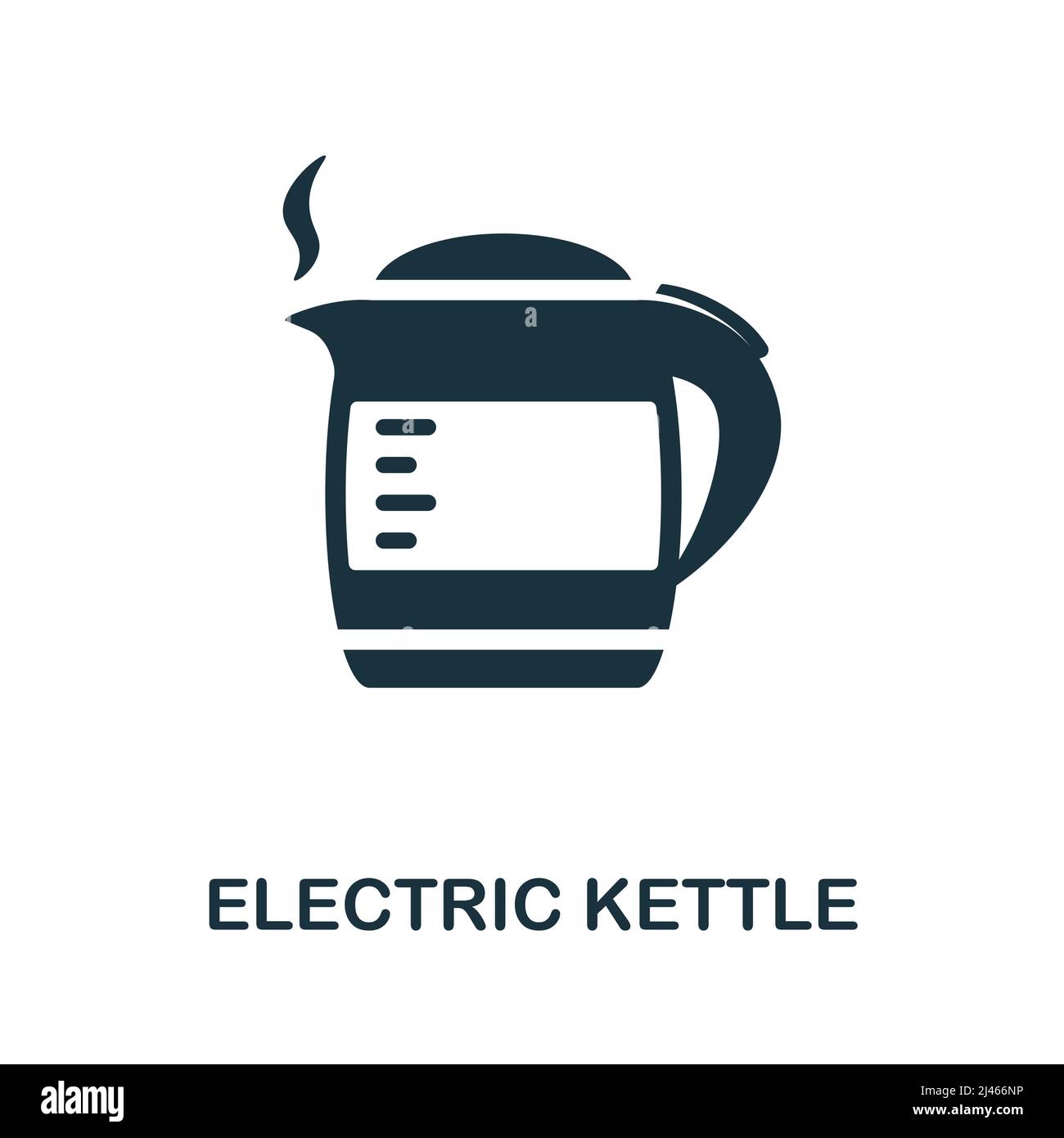 Icona del bollitore elettrico. Elemento semplice da collezione cucina. Icona Creative Electric Kettle per web design, modelli, infografie e altro ancora Illustrazione Vettoriale