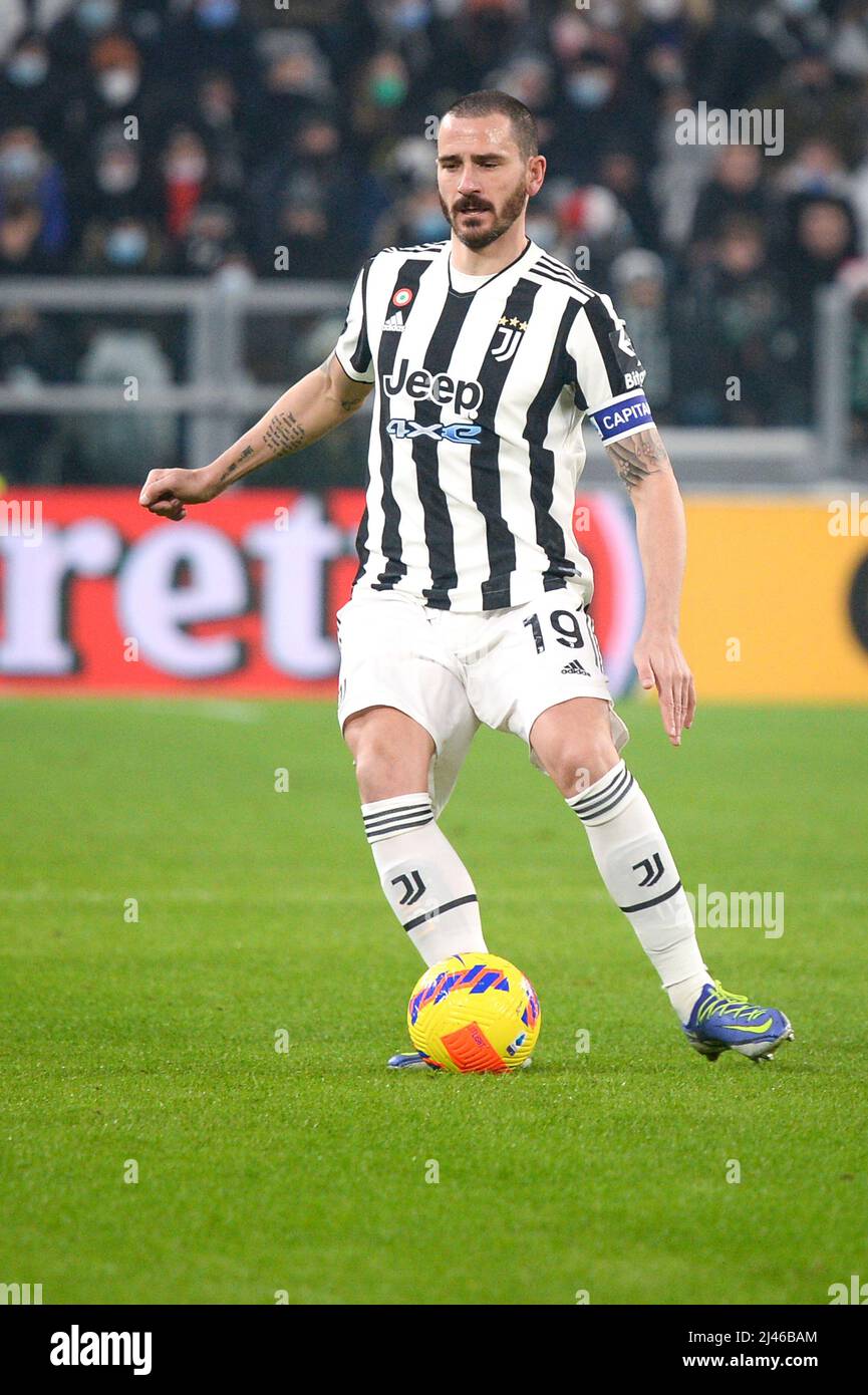 Leonardo Bonucci della Juventus FC durante la Serie A Football match tra la Juventus FC e Cagliari calco, presso lo Stadio Allianz, il 21 dicembre 2021 Foto Stock