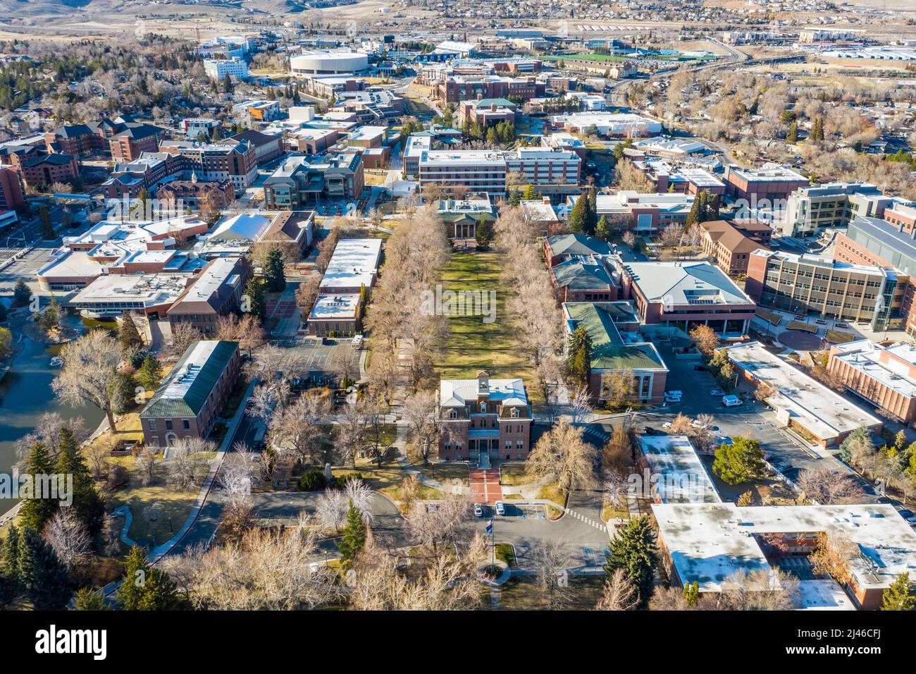 The Quad, University of Nevada Reno, UNR, Reno, NV, USA Foto Stock
