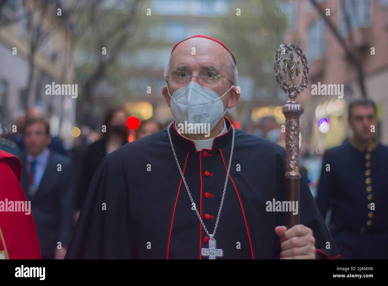 La Confraternita penitenziale del Santísimo Cristo del Camino e della María Madre de las Delicias è stata l'unica processione con il suo Cristo del Camino, che ha sede nella parrocchia di Nuestra Señora de las Delicias (accanto alla metropolitana Delicias) Paseo de las Delicias, via Cáceres, Via Batalla del Salado, zona 1 Caserme della Guardia civile (dove si trova la stazione di penitenza), via Batalla del Salado, Ferrovia e parrocchia Nuestra Señora de las Delicias organizzata da: Fratellanza penitenziale del Santo Cristo della Via e Maria Madre delle delizie. (Foto di Alberto Sibaja/Pacific Press) Foto Stock