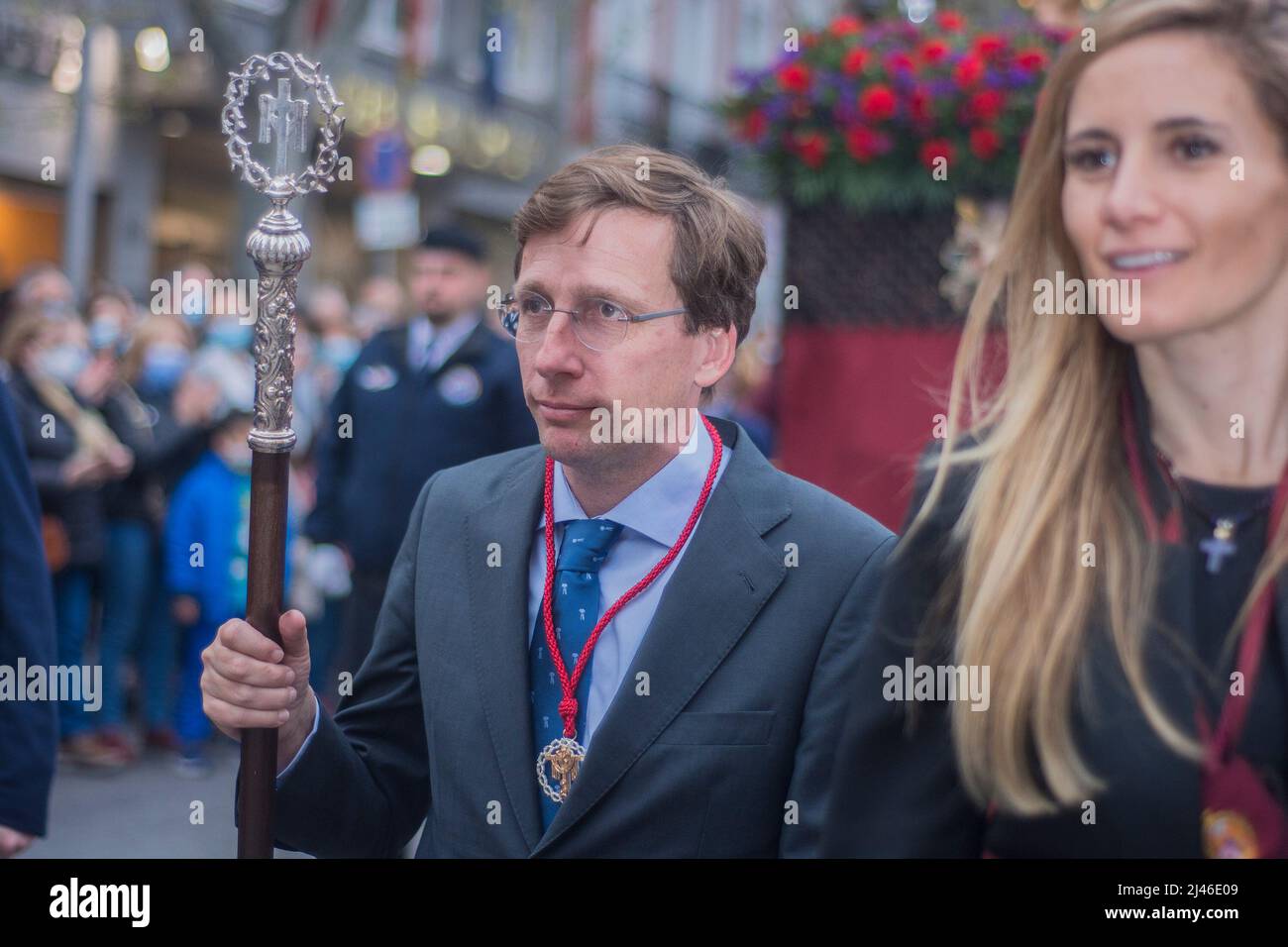 La Confraternita penitenziale del Santísimo Cristo del Camino e della María Madre de las Delicias è stata l'unica processione con il suo Cristo del Camino, che ha sede nella parrocchia di Nuestra Señora de las Delicias (accanto alla metropolitana Delicias) Paseo de las Delicias, via Cáceres, Via Batalla del Salado, zona 1 Caserme della Guardia civile (dove si trova la stazione di penitenza), via Batalla del Salado, Ferrovia e parrocchia Nuestra Señora de las Delicias organizzata da: Fratellanza penitenziale del Santo Cristo della Via e Maria Madre delle delizie. (Foto di Alberto Sibaja/Pacific Press) Foto Stock