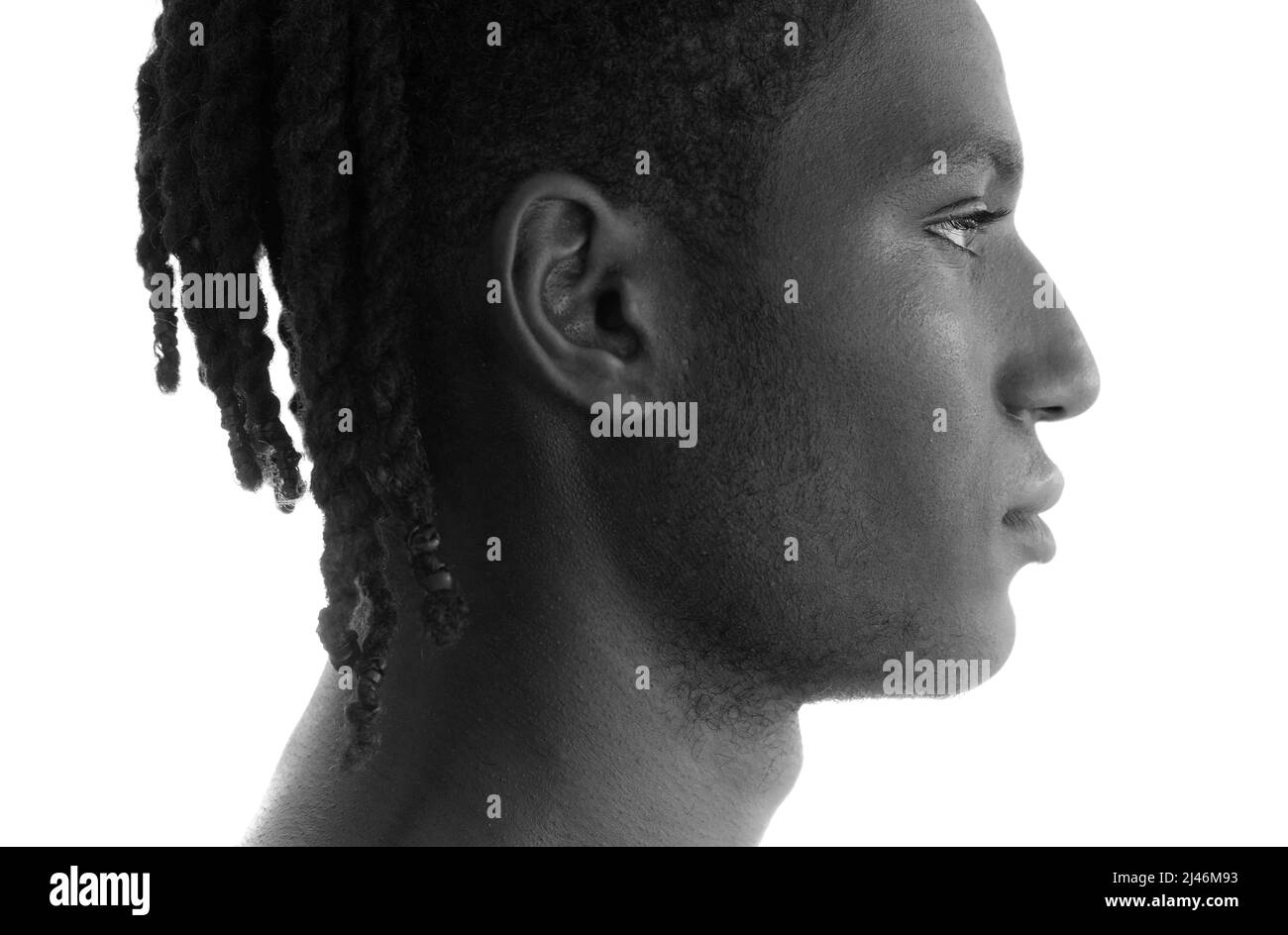 Basso ritratto chiave di un uomo afroamericano Foto Stock