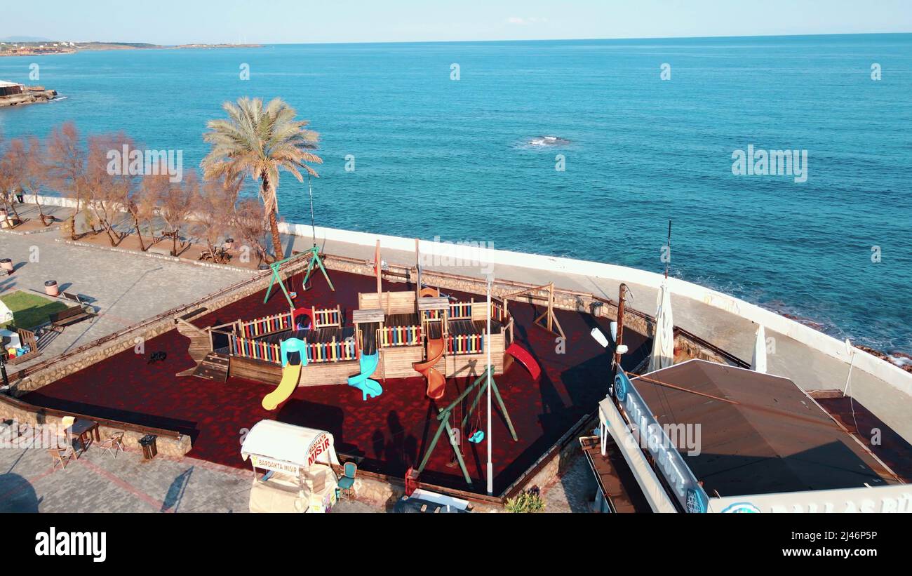 Kyrenia Castello edificio medievale e storico porto vecchio a Kyrenia, Nord Cipro Foto Stock